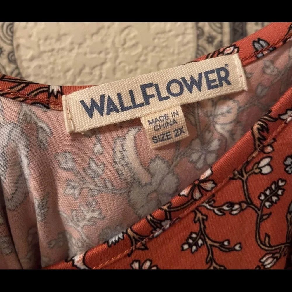 Wallflower Plus Size Womens floral summer sleeveless dress size 2X New